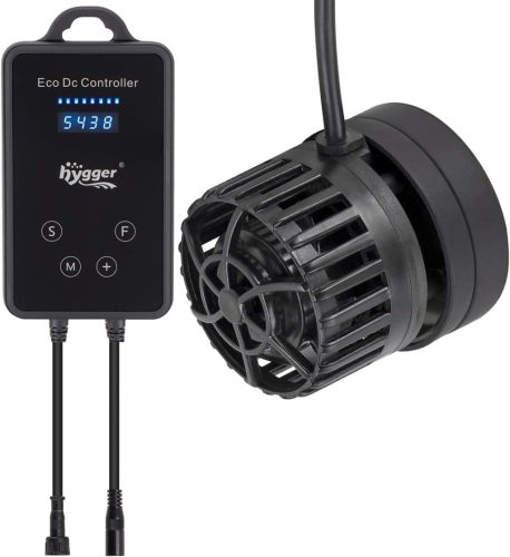 hygger Mini Akvárium Hullámkeltő Szivattyú, 6000 L/H, LED Szabályzóval, DC Mágneses Keringető, Édesvízi és Tengeri Akváriumokhoz, 18-110L Mé