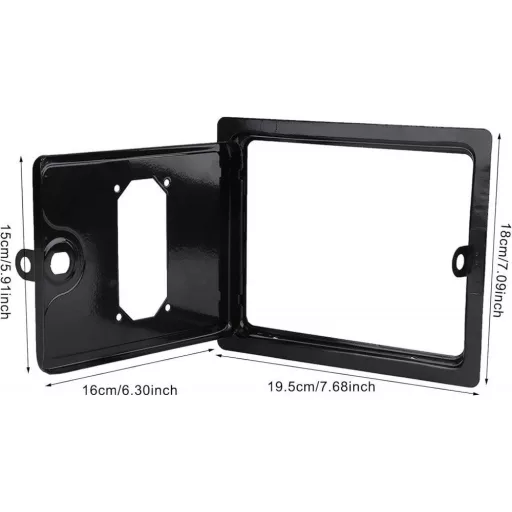 Čierny železný mincovník pre hracie automaty - s rámom 19,5 x 18 cm