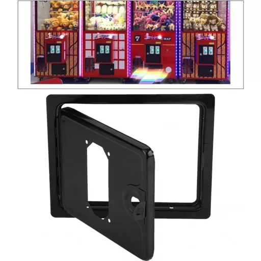 Čierny železný mincovník pre hracie automaty - s rámom 19,5 x 18 cm