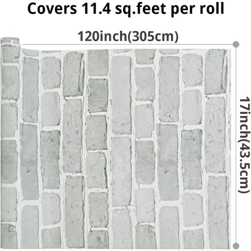 Arthome öntapadós tapéta szürke kő hatás, falburkolat konyha fürdőszoba, 44cm x 3m