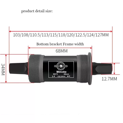 Mimoke BSA Négyzetcsapágyas Hajtóműcsapágy 68x110-126mm Kerékpárhoz