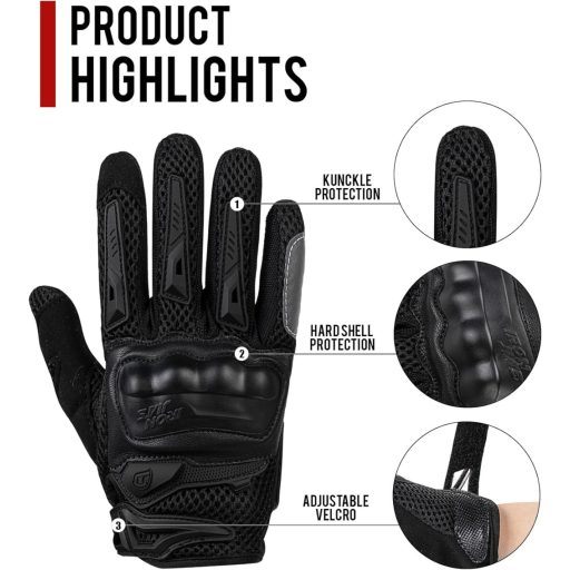 Mănuși Moto pentru Bărbați IRON JIA'S de Vară, Tactile, Moi și Respirabile