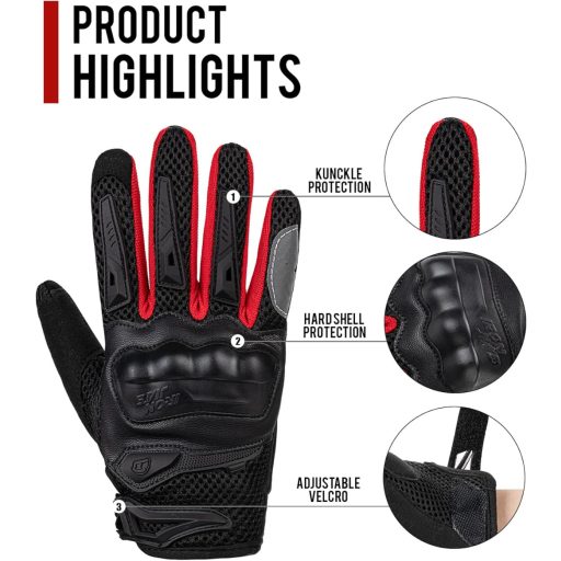 Mănuși Moto de Vară IRON JIA'S pentru Bărbați, cu Ecran Tactil, Moi și Respirabile