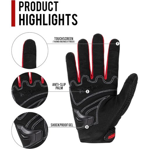 Mănuși Moto de Vară IRON JIA'S pentru Bărbați, cu Ecran Tactil, Moi și Respirabile