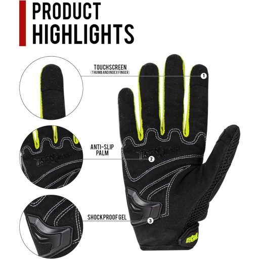 Mănuși Moto de Vară pentru Bărbați IRON JIA'S, cu Ecran Tactil, Moi și Respirabile