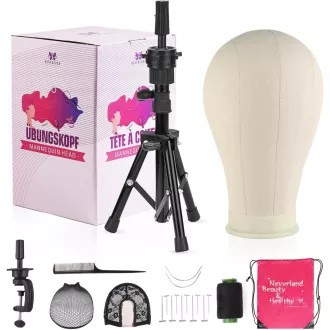  Neverland Beauty paróka gyakorló fej állvánnyal, T-tűkkel és kefével 58cm