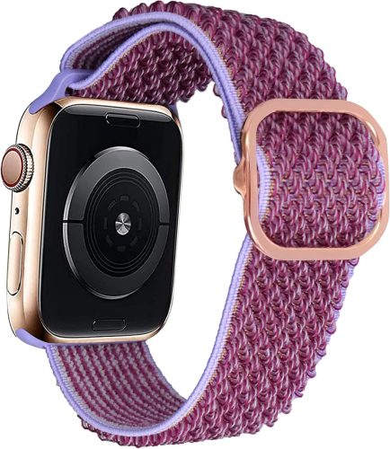 Brățară sport pentru Apple Watch 38-41mm - EWENYS mov, cu model valuri, curea ajustabilă din nylon