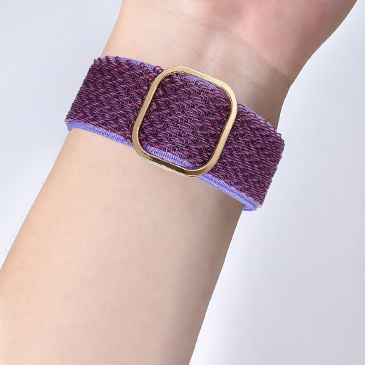 Športový remienok pre Apple Watch 38-41mm - EWENYS fialový vlnitý, nastaviteľný nylonový remienok