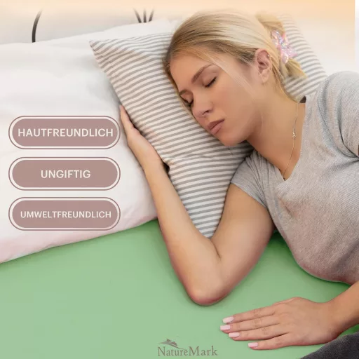 NatureMark Jersey Pamut Gumis Lepedő 90x200-100x200cm Jade Zöld Oeko-Tex