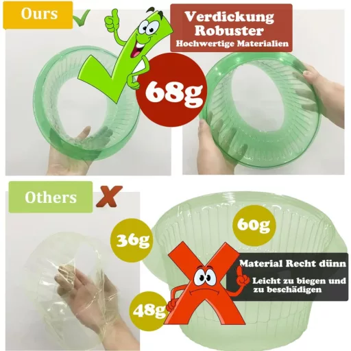 Minstores Ochranné golier proti slimákom pre rastliny - 15 ks PET plastových ochranných krúžkov bez chemikálií na šaláty, kapustu - Odolné voči poveternostným vplyvom, opakovane použiteľné