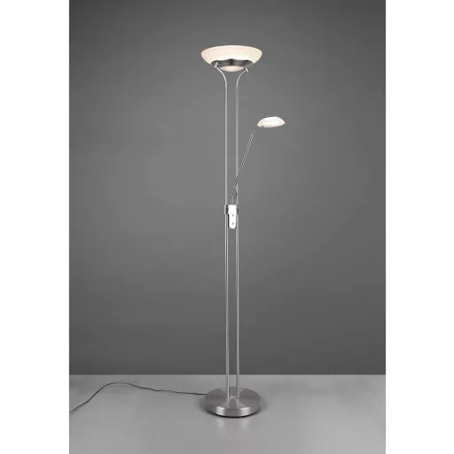 RL LIVE YOUR LIGHT Orson LED álló lámpa nikkel matt üveg alabásterfehér dimmeres - Matte Nickel