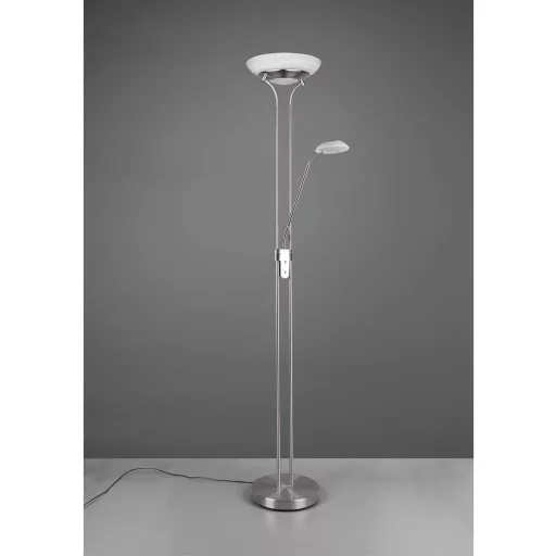 RL LIVE YOUR LIGHT Orson LED álló lámpa nikkel matt üveg alabásterfehér dimmeres - Matte Nickel