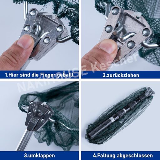 NAKIHOUSE Teleskopická sieťka na ryby, motýle a vtáky, odolná