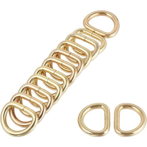 100 darab 16 mm-es fém D-gyűrű csat