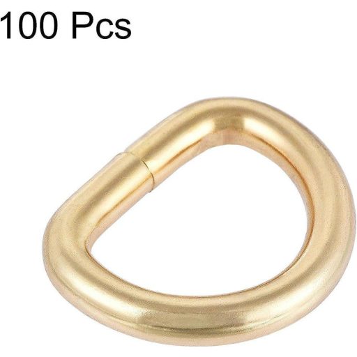 100 darab 16 mm-es fém D-gyűrű csat