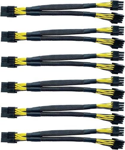 AMANGNY GPU Napájací kábel Rozbočovač - 8 Pin Samica na 2x 8(6+2) Pin Samec VGA Adaptér
