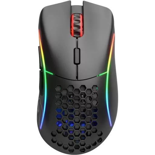 GLORIOUS Model D Wireless Gaming Egér - 69g Ultrakönnyű, 2.4GHz, 71h Akkumulátor, RGB, Ergonomikus - black (matt), Model D