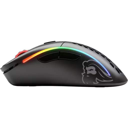 GLORIOUS Model D Wireless Gaming Egér - 69g Ultrakönnyű, 2.4GHz, 71h Akkumulátor, RGB, Ergonomikus - black (matt), Model D