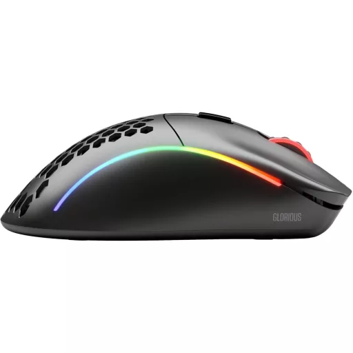 GLORIOUS Model D Wireless Gaming Egér - 69g Ultrakönnyű, 2.4GHz, 71h Akkumulátor, RGB, Ergonomikus - black (matt), Model D