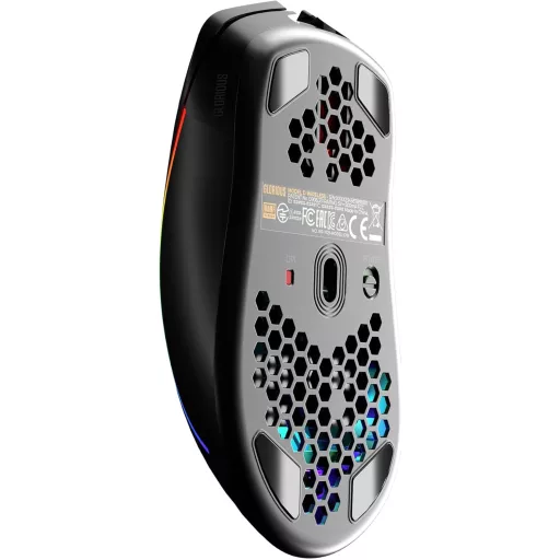 GLORIOUS Model D Wireless Gaming Egér - 69g Ultrakönnyű, 2.4GHz, 71h Akkumulátor, RGB, Ergonomikus - black (matt), Model D