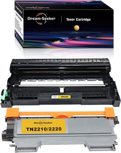 Toner negru TN2220 și unitate cilindru DR2200 compatibile pentru imprimantă Brother - Set compatibil