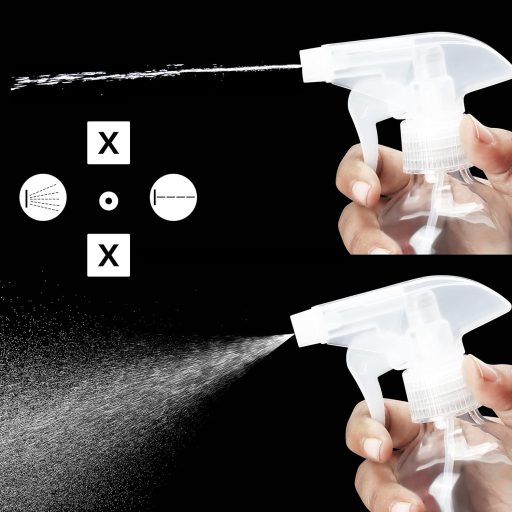 BELLE VOUS Sticle Transparente Goale cu Pulverizator, Reîncărcabile, 3 buc, 250 ml, Aromaterapie