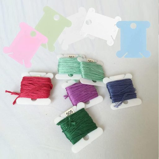 YIXISI Set 150 fire de brodat colorate, cu bobine, cutie de depozitare și set de etichete numerotate