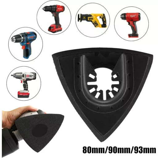 EUNEWR Delta Csiszolólap Multitool Csiszolópapír Tartozék Bosch Parkside Ryobi Worx Kompatibilis 80mm 4 Darab Finom Szemcsés