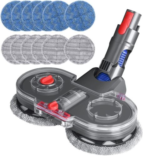 Cap Mop Electric DrRobor pentru Aspiratoare Dyson V11 V10 V7 V8 V15 - Cu Rezervor de Apă Detașabil și 12 Capete de Mop Lavabile