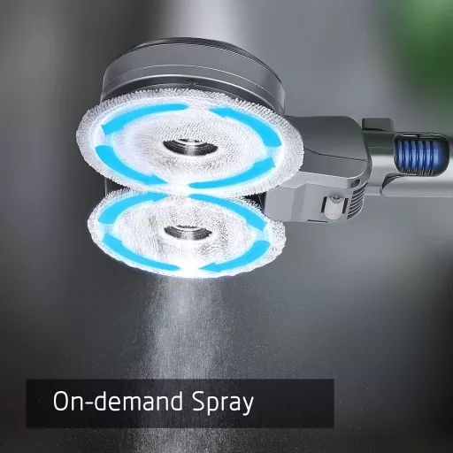Adaptor mop electric DrRobor pentru aspiratoare Dyson V15 V11 V10 V8 V7 - Cu rezervor de apă integrat, iluminare LED și cap lavabil