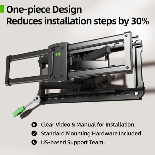 USX MOUNT Dupla Karos TV Fali Tartó 37-90" Képernyőkhöz, 60kg Teherbírással, ±45° Forgatható, Dönthető, VESA 600x400mm Kompatibilis LED/LCD/