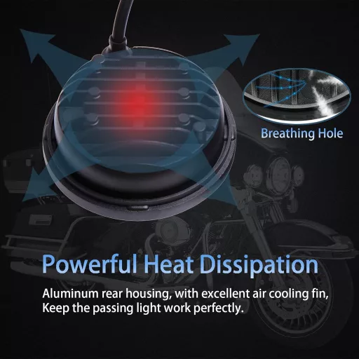 2 buc. Proiectoare LED de ceață 30W, compatibile cu motociclete Harley Touring