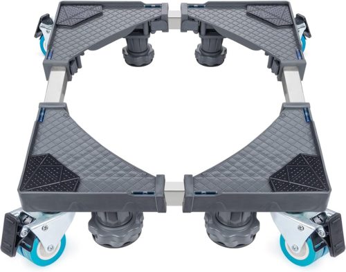 ilauke Állítható Mosógép Alátét 45-75 cm - Hűtőhöz, Szárítógéphez, 4 Kerékkel és 4 Lábbal, Csúszásgátló Rezgéscsillapító Funkcióval, 300 kg 