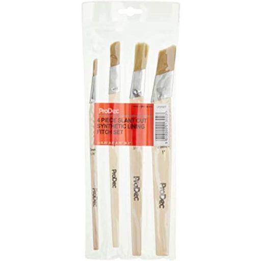 ProDec Szögelt Szintetikus Ecset Szett 4 Darab Precíz Festéshez és Éles Vonalakhoz
