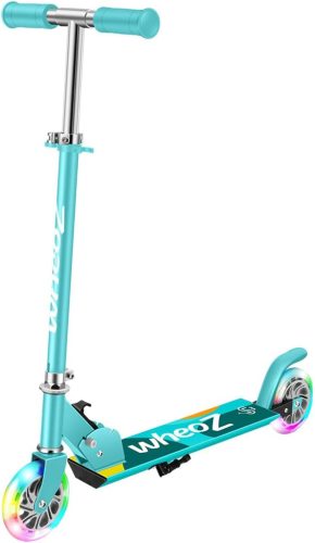 wheoZ Gyermek Roller LED Világító Kerekekkel - Összecsukható Alumínium Városi Roller 3 Magasságban, 3-8 Éves Fiúknak és Lányoknak