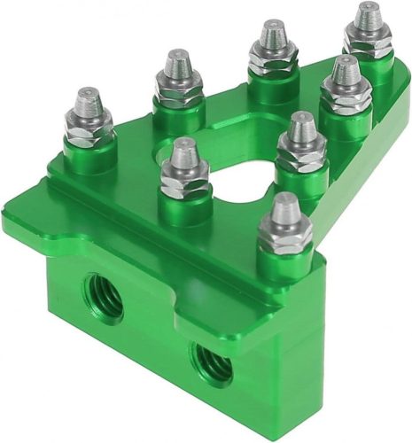 Suport frână spate de motocicletă, universal, din aluminiu, verde