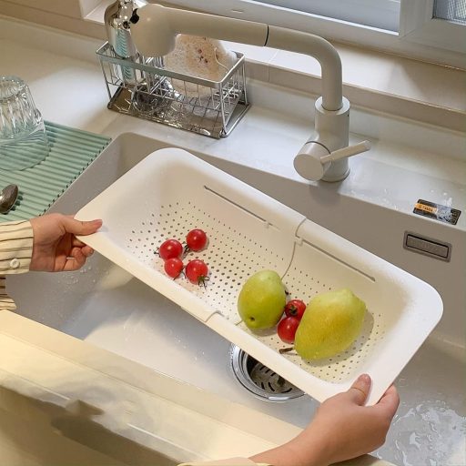 Teleszkópos mosogató szűrő - Többfunkciós zöldség, tészta, gyümölcs mosó rács