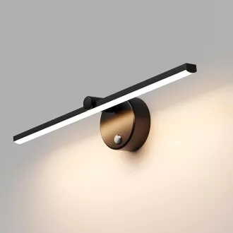   LANMOU 41 cm LED fürdőszobai tükör lámpa fekete IP44 érintésérzékeny dimmer