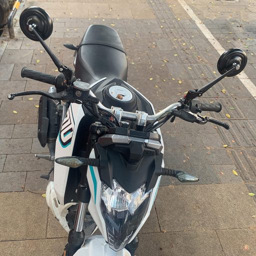 Oglindă Retrovizoare Motocicletă FENRIR Omologată Anti-Reflex Negru Retro CNC