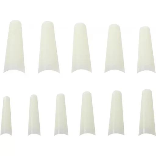 Vtrem 550-dielna sada prírodných polkruhových nálepiek na umelé nechty s lakom