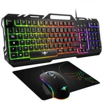   Spirit of Gamer Pro-MK5 3in1 Gaming szett - RGB billentyűzet, egér, mousepad