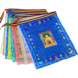   Aolamegs Tibeti Imaszalagok 40 db Szél Ló Lungta Meditációs Zászlók 28x35 cm - 40Ft,14" x 11"(4 Rolls with 40 Flags)