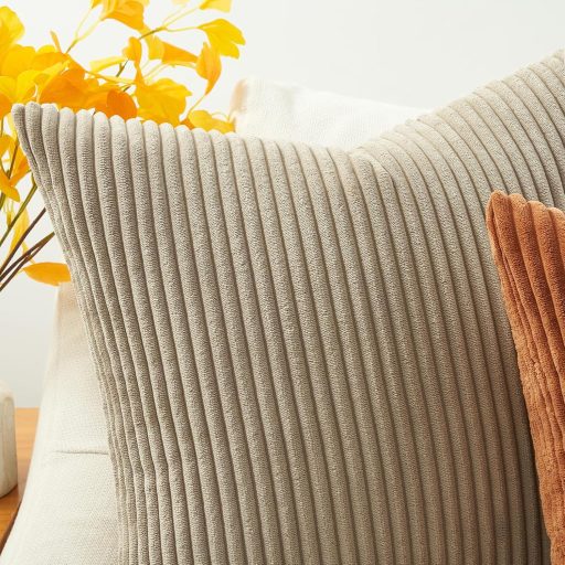 Topfinel 2 db Taupe Kordbársony Párnahuzat 40x40 cm Puha Dekoratív