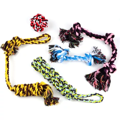 Súprava 8 hračiek pre šteniatka Youngever na prerezávanie zúbkov a hryzenie