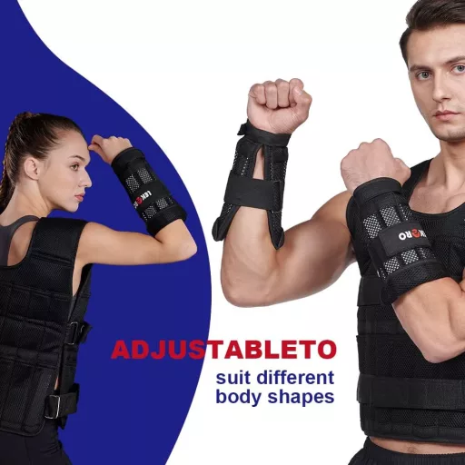 Pár nastaviteľných závaží na zápästie LEKÄRO na fitness, beh a chôdzu