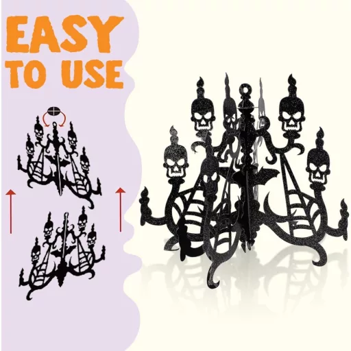 Set 27 decorațiuni suspendate de Halloween JOYIN cu pălărie de vrăjitoare, dovleac, fantomă și păianjen