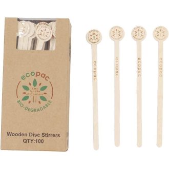   100db Fa Kávékeverő Pálca, Bioderadálható és Robusztus, Természetes Bükkfa