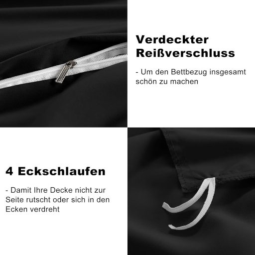 WAVVE 4 részes mikroszálas ágyneműhuzat szett 135x200 cm antracit