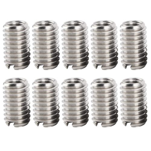 Piulițe reductoare filetate Hililand M4 x 0.7 mm - M6 x 1 mm, oțel inoxidabil, pentru computere, lămpi și mașini - Pachet de 10 bucăți