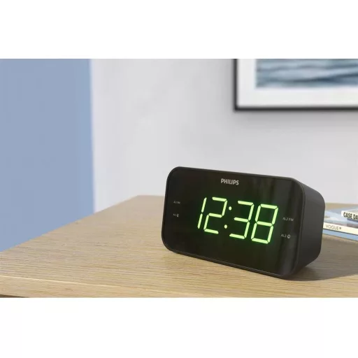Philips TAR3306 Rádiós Ébresztőóra Nagy Kijelzővel, Dupla Riasztás és Alvásidőzítő